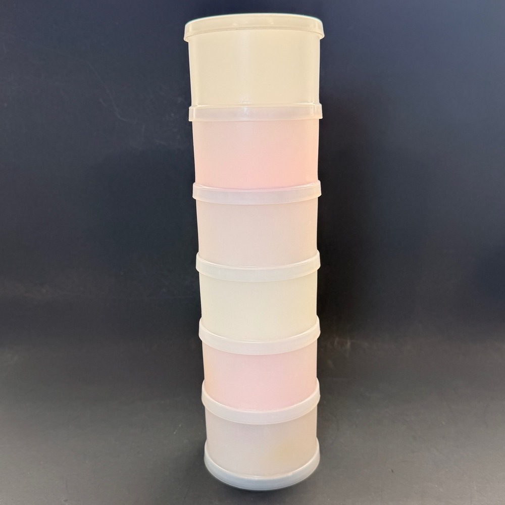 Vintage Tupperware Ice Cream Sandwich Maker Set 1728 1729 Stackable 13pc Retro - Picture 1 of 9